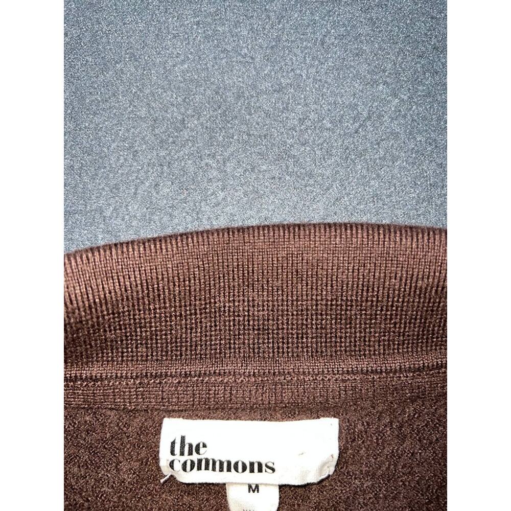 The Commons Long Sleeve 100% Merino wool Johnny Collar Sweater Polo M A010923 - Picture 6 of 6